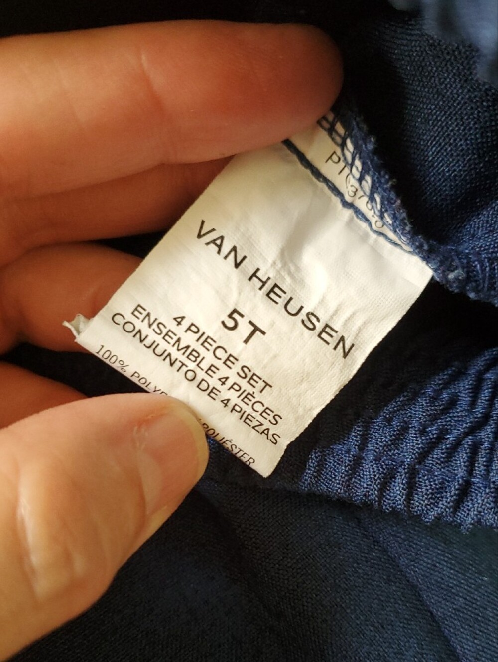 5T Van Heusen Navy Boys' 4 Piece, Dress, Vest, Pants, Shirt, & Bow Tie Set - Picture 3 of 3